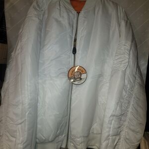 Classic White Bomber Jacket